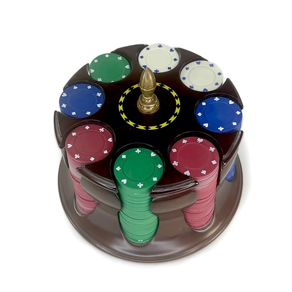 Wooden Poker Chip Carousel - Picture 3 of 3